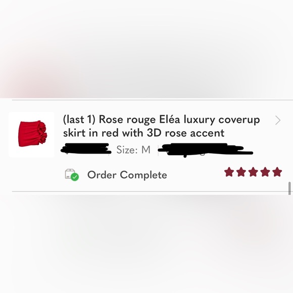 (Last 1) Rose rouge Eléa luxury 1 piece swimsuit in red with 3D rose accents - Picture 7 of 7